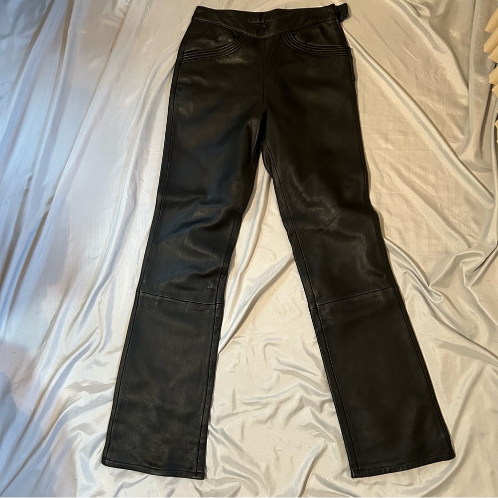 Bushi black leather pants size 7/8